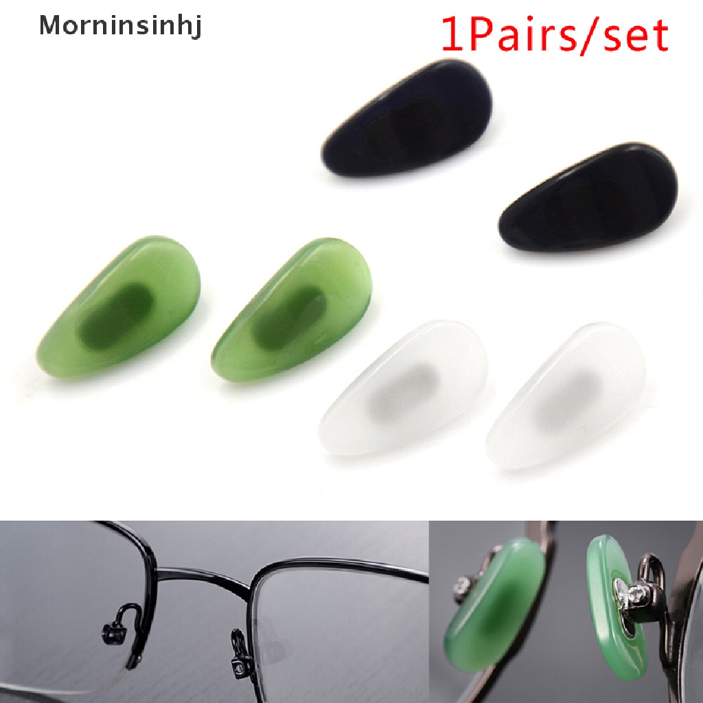 Mornin 1pasang Bantalan Hidung Giok Anti slip Tempel Pada Nose Pad Untuk Kacamata Kacamata id