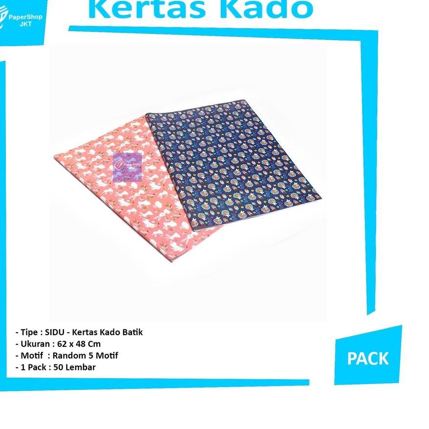 

Promo | TD4 | SIDU - Kertas Kado Glossy Universal - 50lembar - Pack
