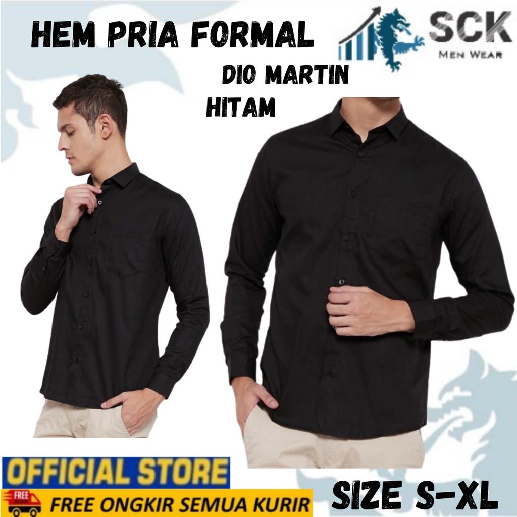 Kemeja Pria Lengan Panjang DIO MARTIN Polos Halus ukuran S-XL / Hem Formal Kantor / Pakaian Kerja Laki-laki - sckmenwear GROSIR