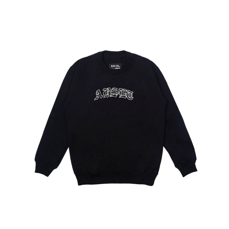 Crewneck Sweater 308 Abslt Unscrd Hitam Unisex Cowok Cewek