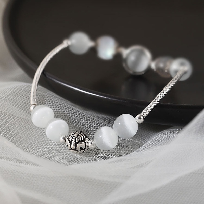 Gelang Berkah Batu Moonlight Ins Style Gelang Manik-Manik Opal Baru Hadiah Keberuntungan