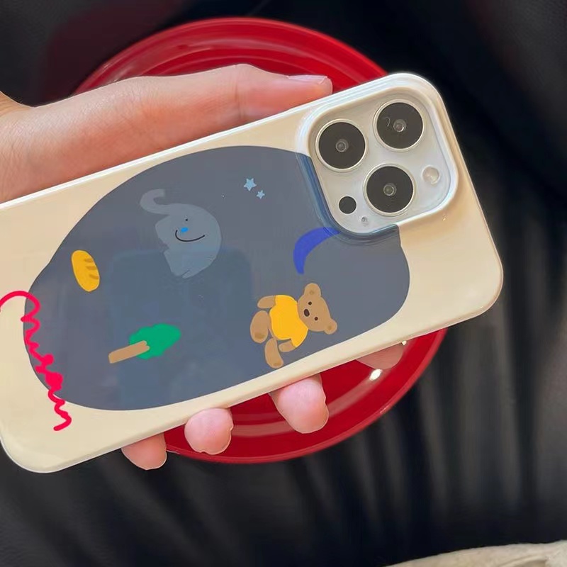 Ins Childlike Paradise Cocok Untuk Iphone14 14pro 14plus 13 13pro 13prm iPhone 11 7Plus 8Plus Xr XS 13 12 Pro Max Empat Sudut Casing Ponsel Tahan Guncangan