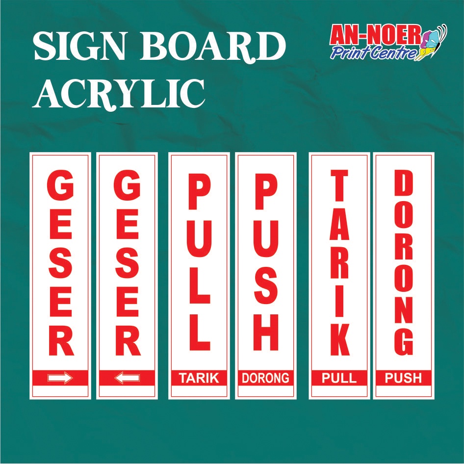 Jual Sign Board Acrylic Papan Nama Akrilik Papan Tanda Akrilik