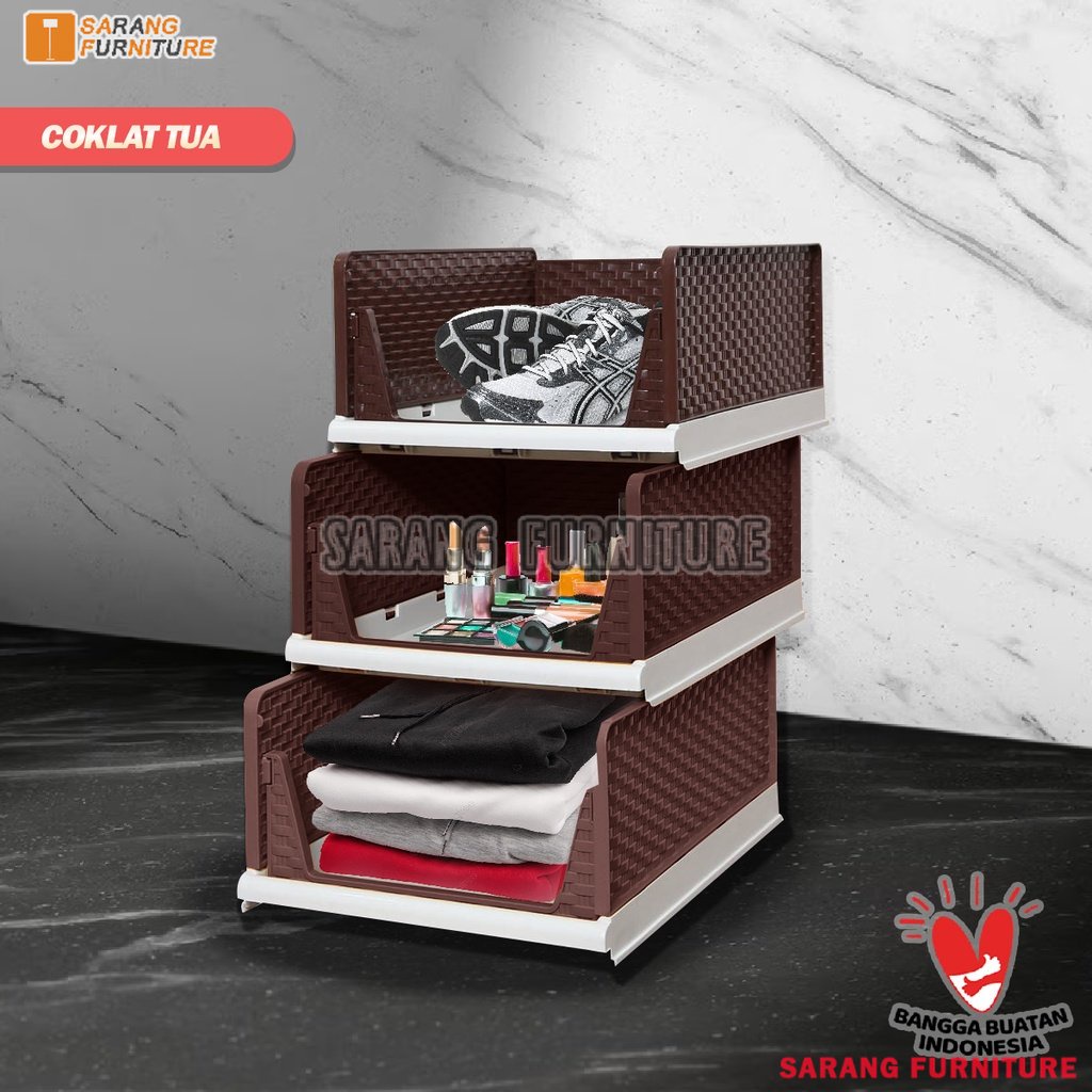 Box RLST Tabitha  Rak Lipat Serbaguna Storage Box Lipat Folding Cabinet Tempat Baju Tempat Barang Folding Box Serbaguna Multipurpose