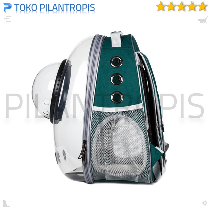 TAS RANSEL KUCING ANJING ASTRONOT TRANSPARAN PET CARRIER KUCING ANJING BACKPACK TRAVEL BAG PET CARGO KUCING ANJING