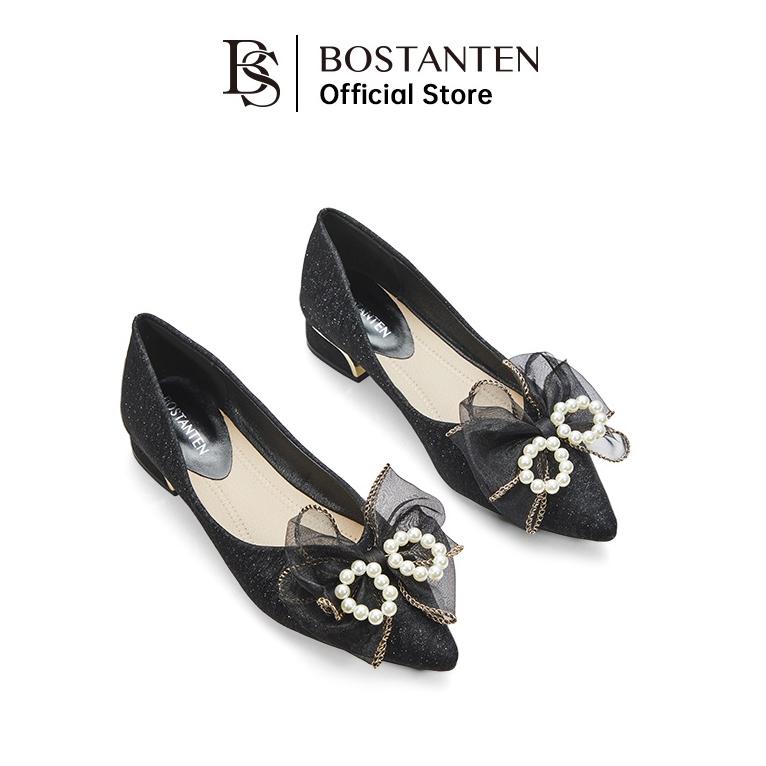 Booming BOSTANTEN Sepatu Heels Wanita Flatshoes Pansus Pesta Pernikahan Korea Style