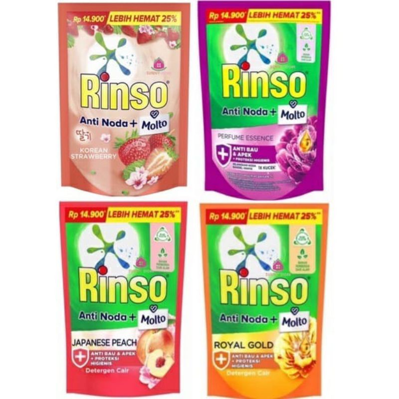 Rinso Anti Noda +Molto Detergen Pakaian Cair 565mL / 510mL