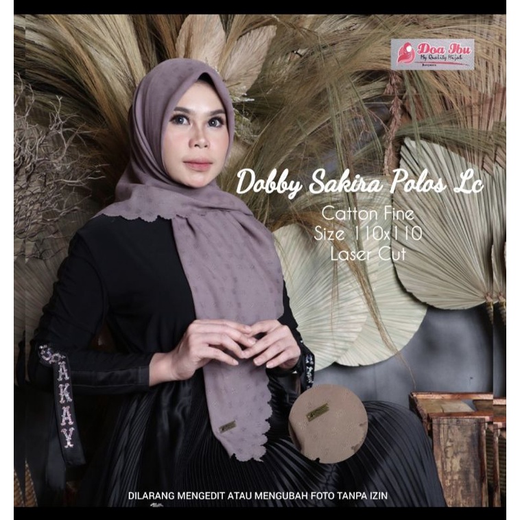 652 Jilbab Doa Ibu Segiempat Sakira Cotton Vine/Hijab Doi S4 Segi4 Ori By Bunyamin