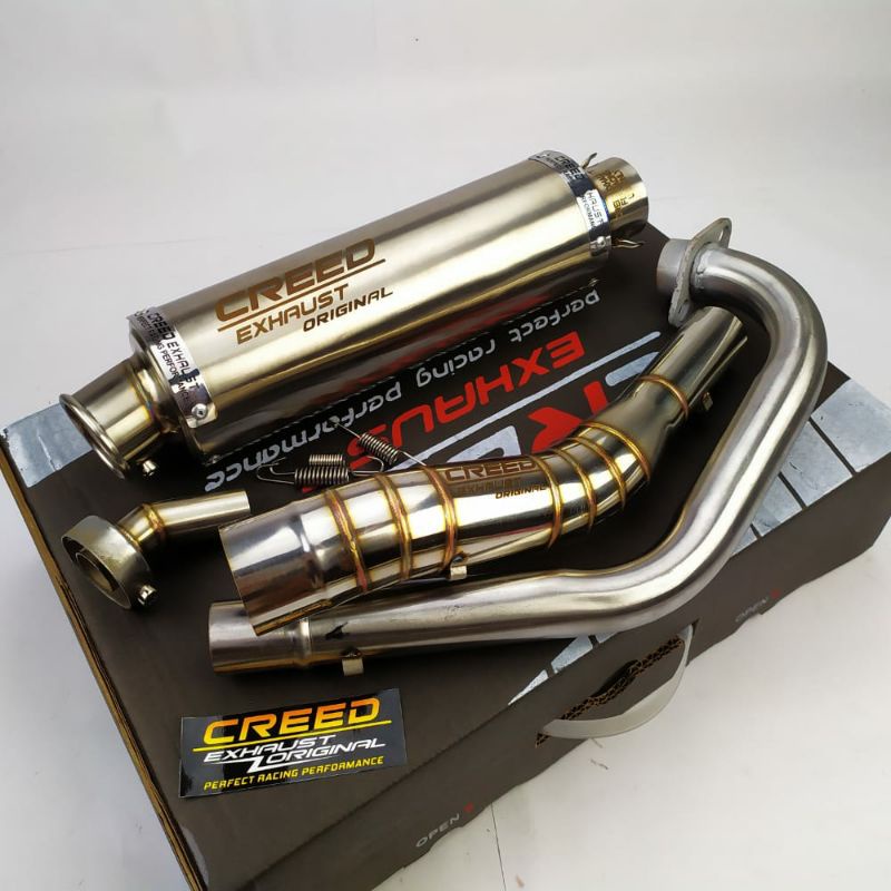 100% ORI KNALPOT RACING CREED EXHAUST UTK Satria FU/VIXION/JUPITER MX135/SONIC/CB150R/CBR 150R/R15 V