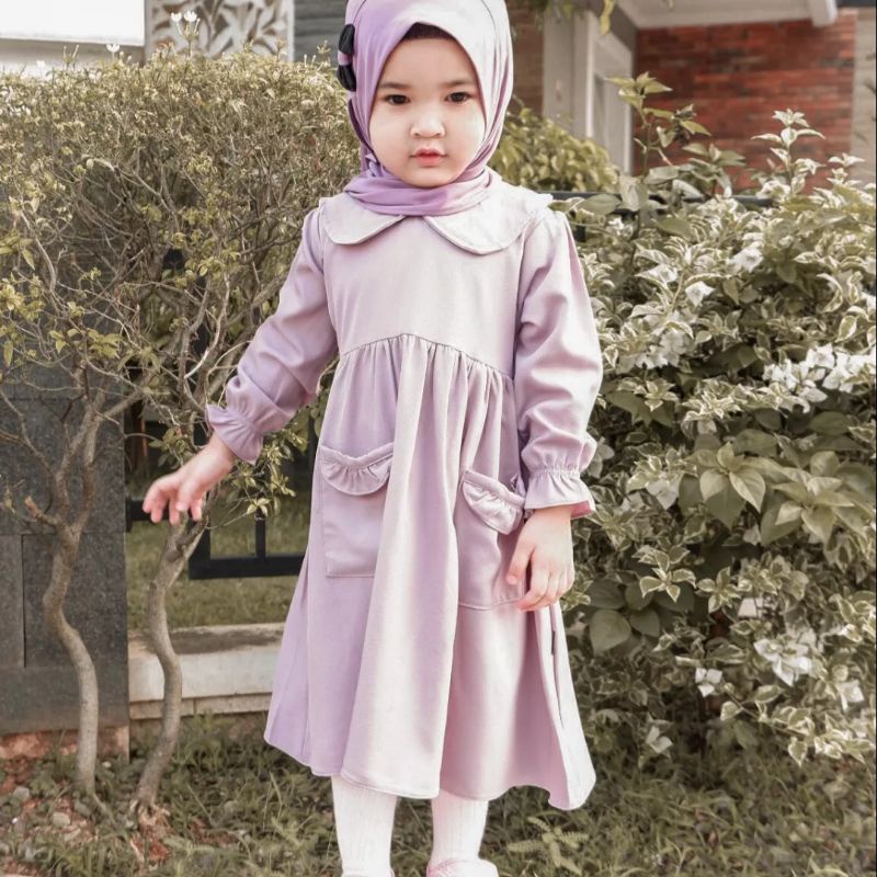 BABYNHA Dress Anak Perempuan/Dress Anak Tangan Panjang Usia 1-5/Hawa Dress