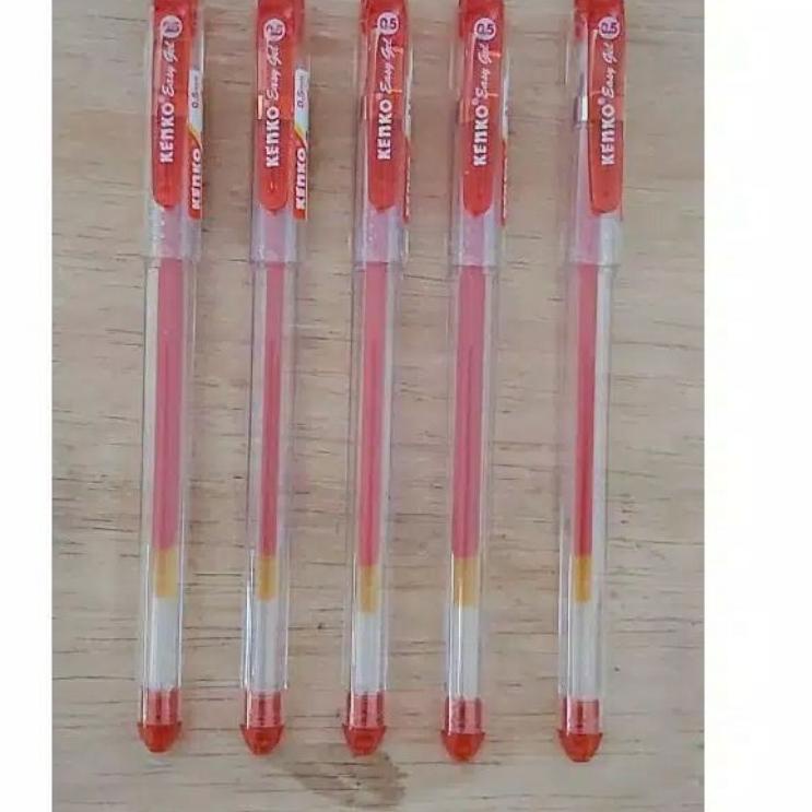 

Harga Puas KENKO easy gel merah 0.5mm pulpen pena 1 Pack / 12 Pcs