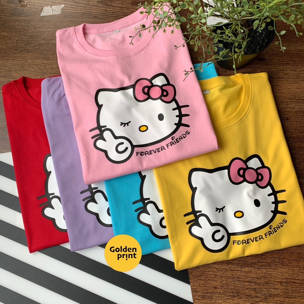 Kaos Anak Hello Kitty / kaos Hello kitty Dewasa