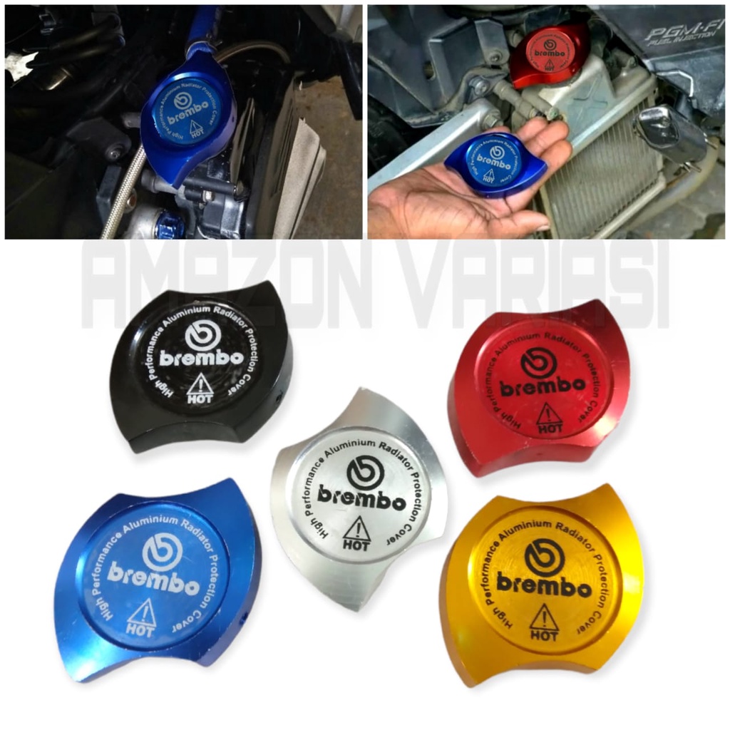 Promo Termurah cover tutup radiator full cnc import cover cap radiator Nmax Aerox pcx vario cbr dll - universal