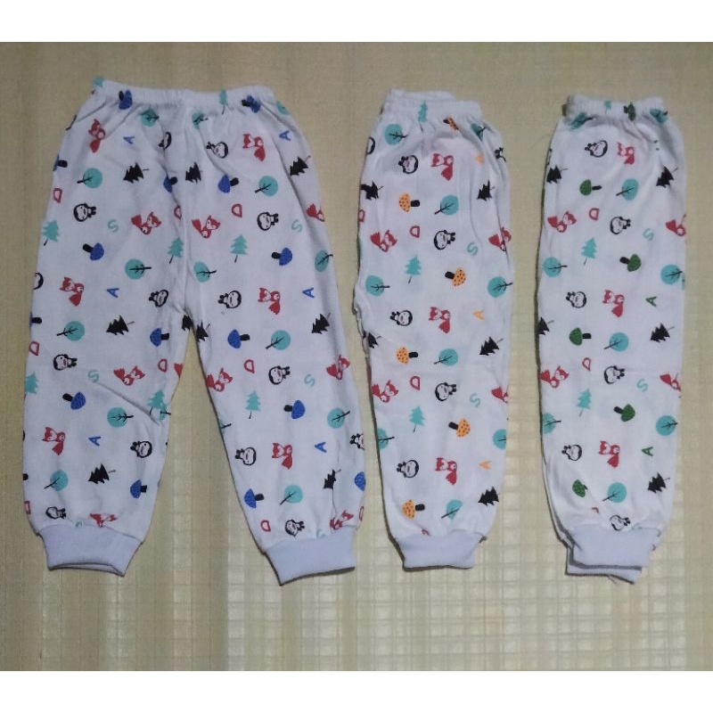 SNI (3 pcs) Celana Panjang Bayi M / L / XL MOTIF / POLOS Untuk 3 Bulan Ke Atas Celana Bayi Celana Anak