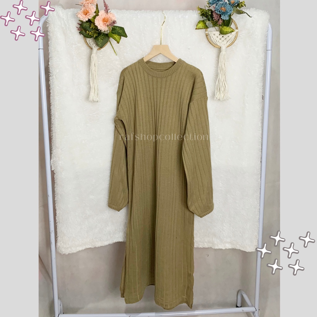 Chafia SPLIT DRESS Tunik Rajut