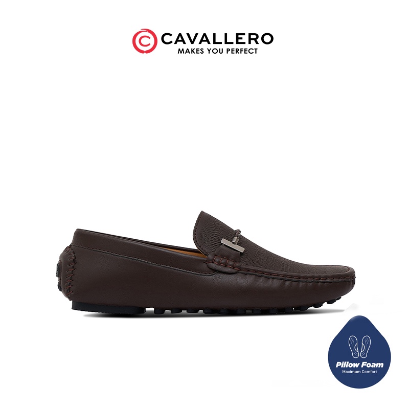 Sepatu Pria loafers moccasin Cavallero Turk Dark Brown