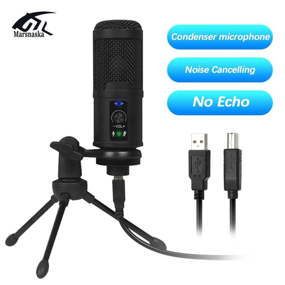 [COD] Marsnaska Microphone Condenser USB DJ Live Recording with Stand