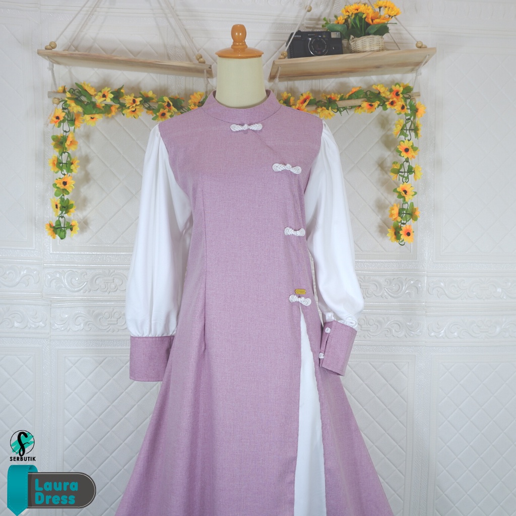 GAMIS TERBARU 2023/LAURA DRESS / BISA COUPLE / UKURAN XS, S, M, L,XL,DAN XXL/BISA CUSTOM SIZE/ BUSAN