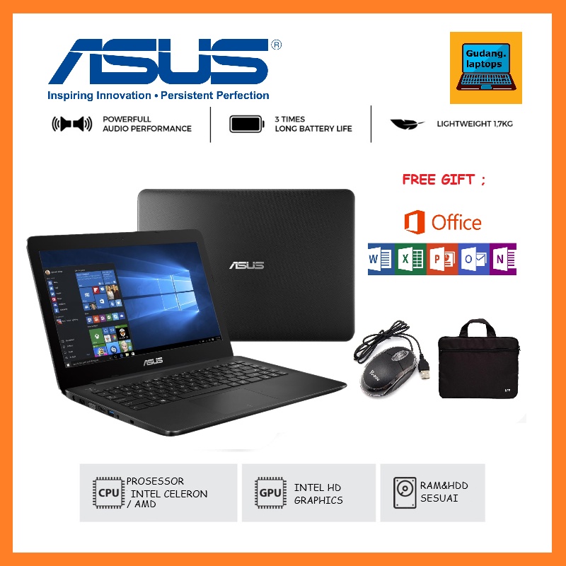 LAPTOP ASUS CELERON RAM 8GB/SSD 240GB