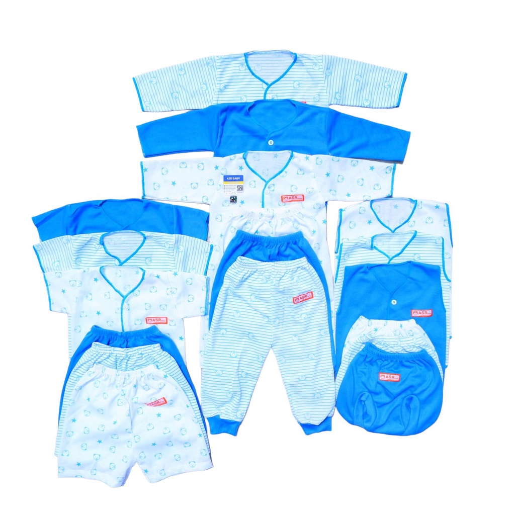 (SET001)SET PAKET ISI 18PCPS SETELAN NEWBORN SNI VARIANT MOTIF FREE STK