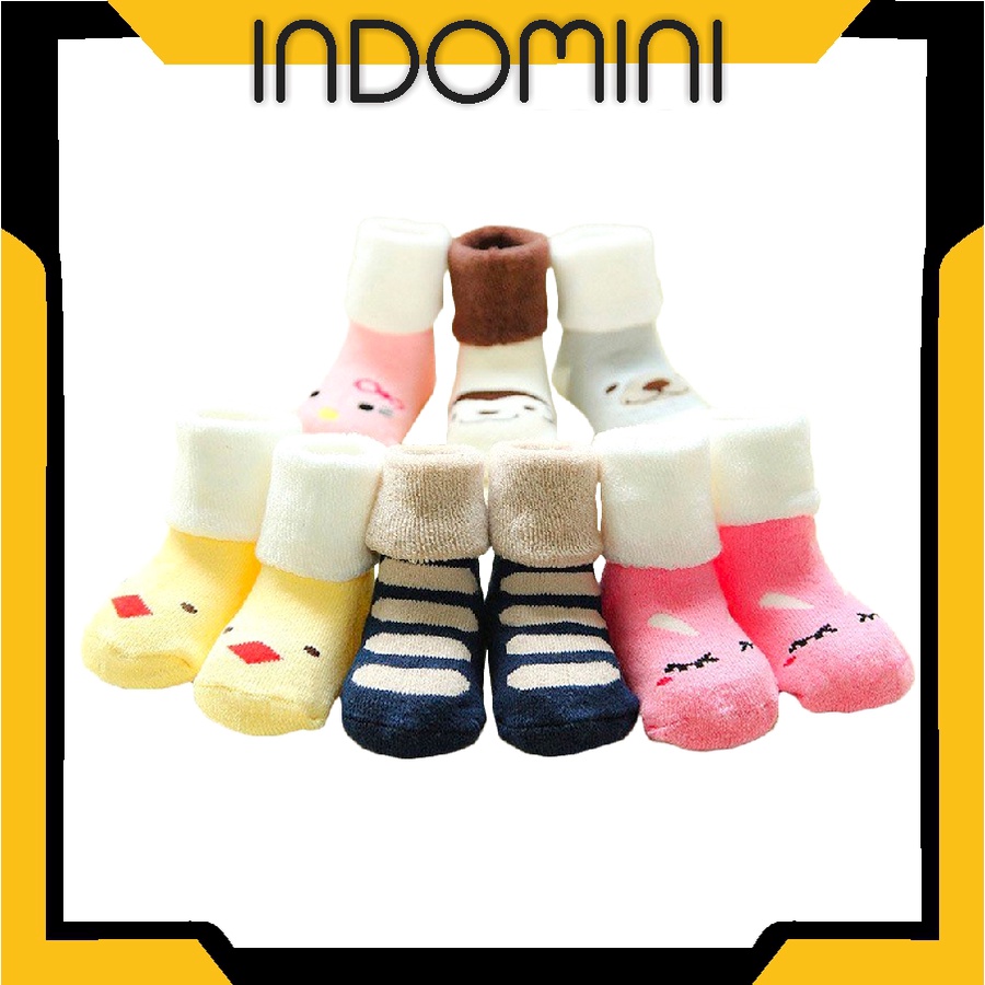 INDOMINI  Kaos kaki bayi lucu kaus kaki anak/Kaus kaki bulu KK033