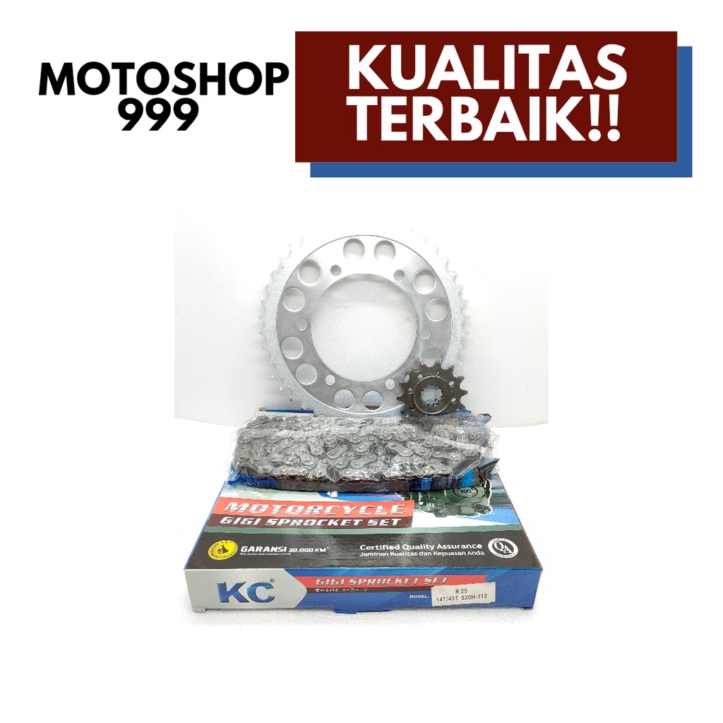 Gear set + rantai R25 KC