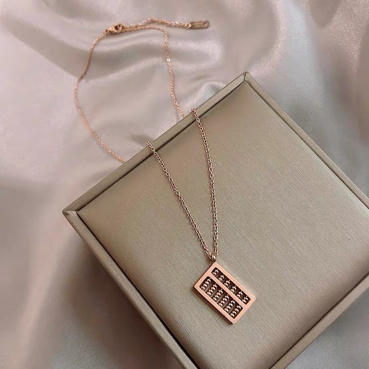 Kalung Rantai Klavikula Pendek Anti Alergi Warna Rose Gold 18K