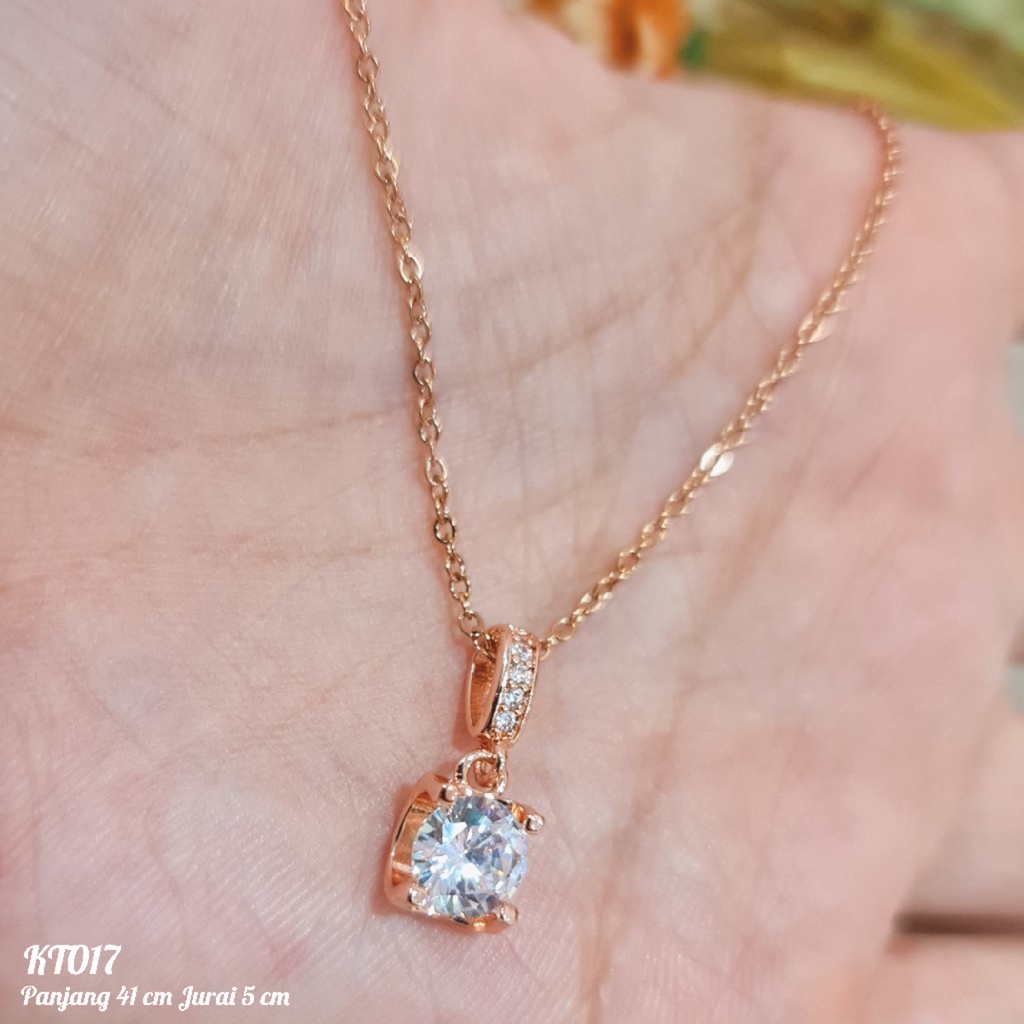 PGX Kalung Titanium Wanita Anti Karat Aksesoris Fashion Perhiasan Premium - KT017