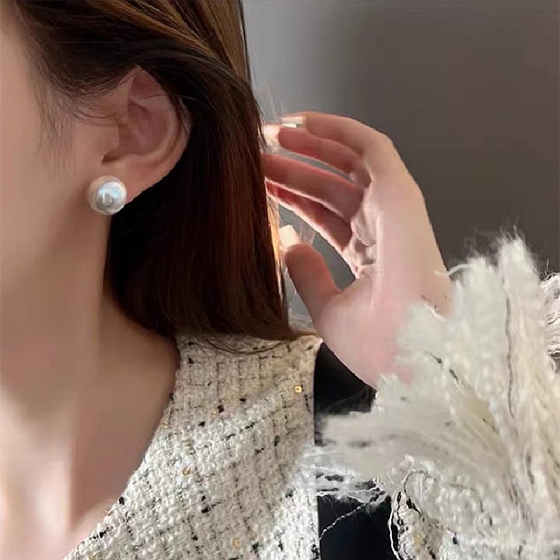 Anting Mutiara Berbentuk U Berlian flash Dapat Dilepas Untuk Wanita Aksesoris Telinga Korea