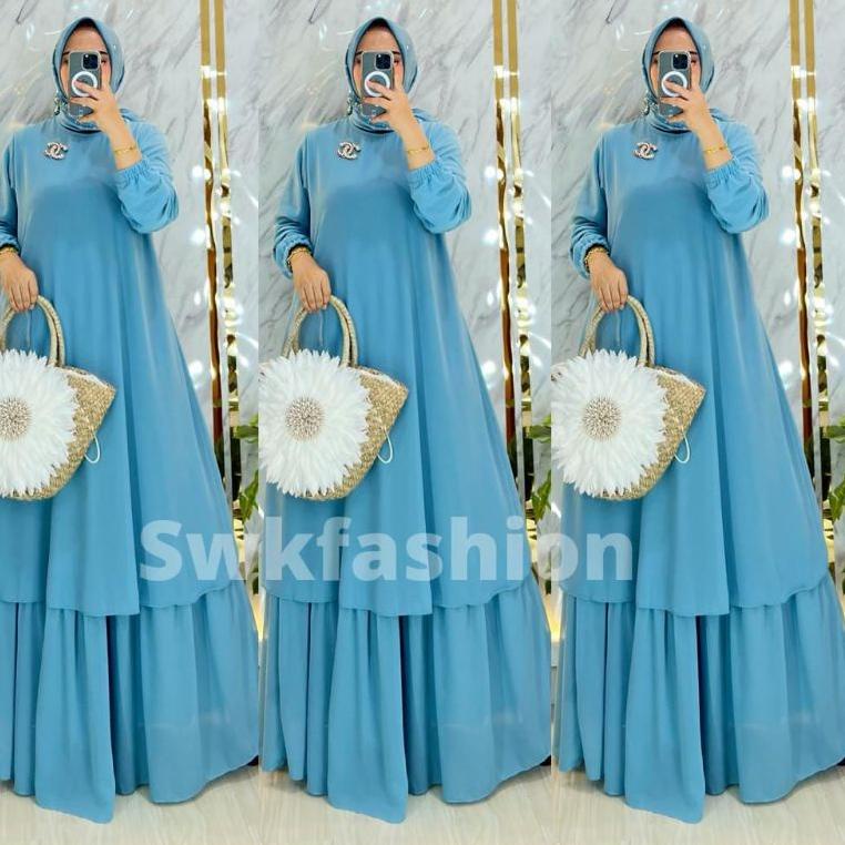 Ready GAMIS MALAYSIA POLOS/ GAMIS MELAYU POLOS/BAHAN CERUTY BABYDOLL PREMIUM/GAMIS CERUTY POLOS/GAMI
