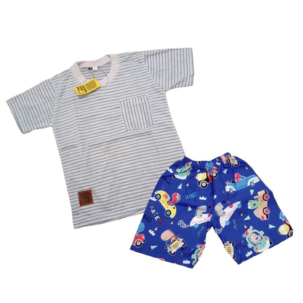 Kaos Anak 1 Set Umur 2-8 Tahun Motif Terbaru