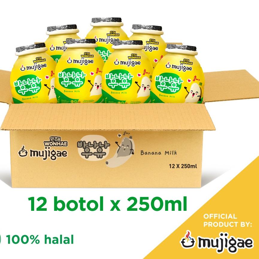 

✹ PAKET ISI 12 - Mujigae Banana Milk Original 250 mL ♣