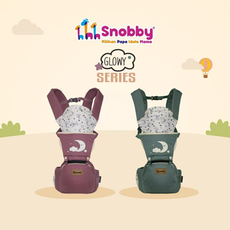 Snobby Gendongan Bayi Hipseat 6 Posisi + Saku Glowy Series - SBG 7243