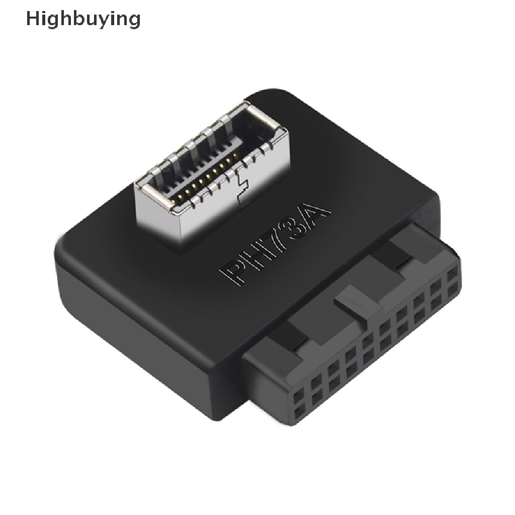 Hbid Motherboard USB Header Adapter USB3.0 19pin 20pin Ke TYPE-E 90derajat Converter Sasis Depan Tipe C Plug-in Port PH73A+PH73B+Glory