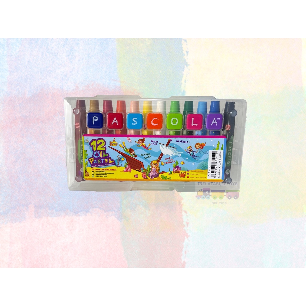 

Crayon Pascola 12 warna Oil pastel