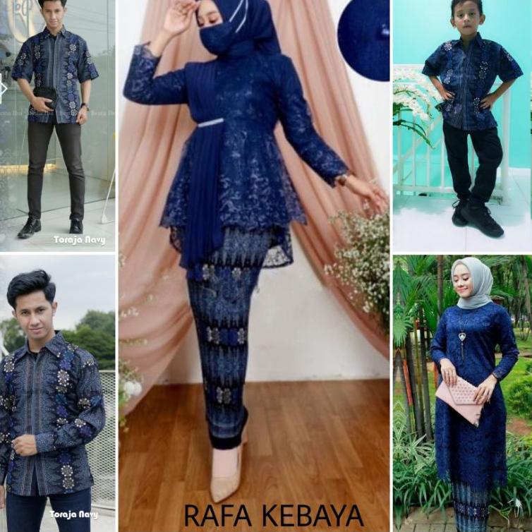 ✬ SET KEBAYA COUPLE / BAJU BATIK COUPLE / KEBAYA BROKAT TUNIK JUMBO MODERN / KEMEJA BATIK MOTIF TORA