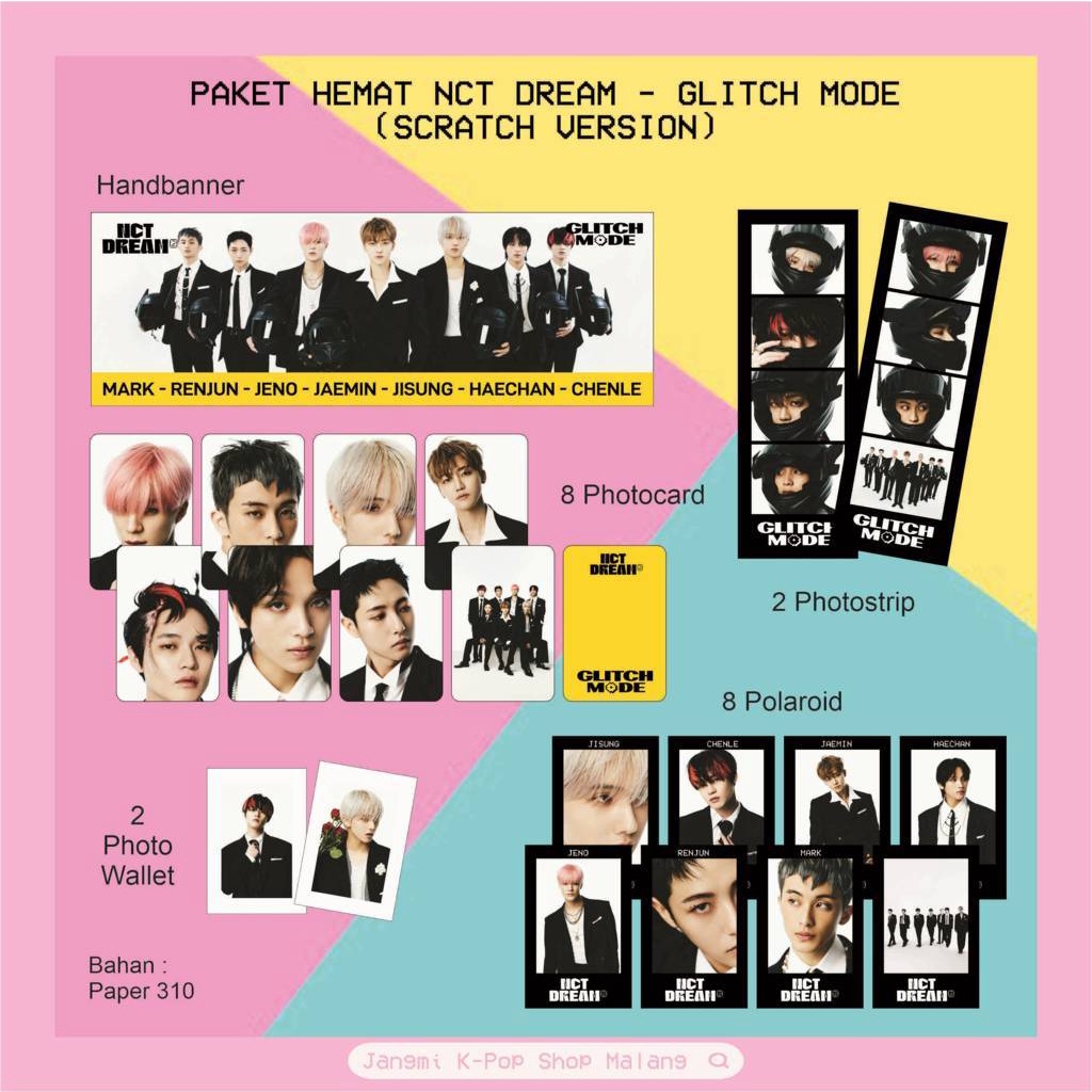 Fankit NCT Dream - Glitch Mode | NCT Dream Glitch Mode | Fankit NCT | Paket NCT | Merchandise NCT | 