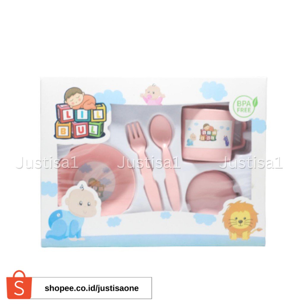 TERBARU - FEEDING MAKAN BAYI PREMIUM  MERK LILBUL - Tempat Makan Bayi Nia Murah - Feeding Bayi Set