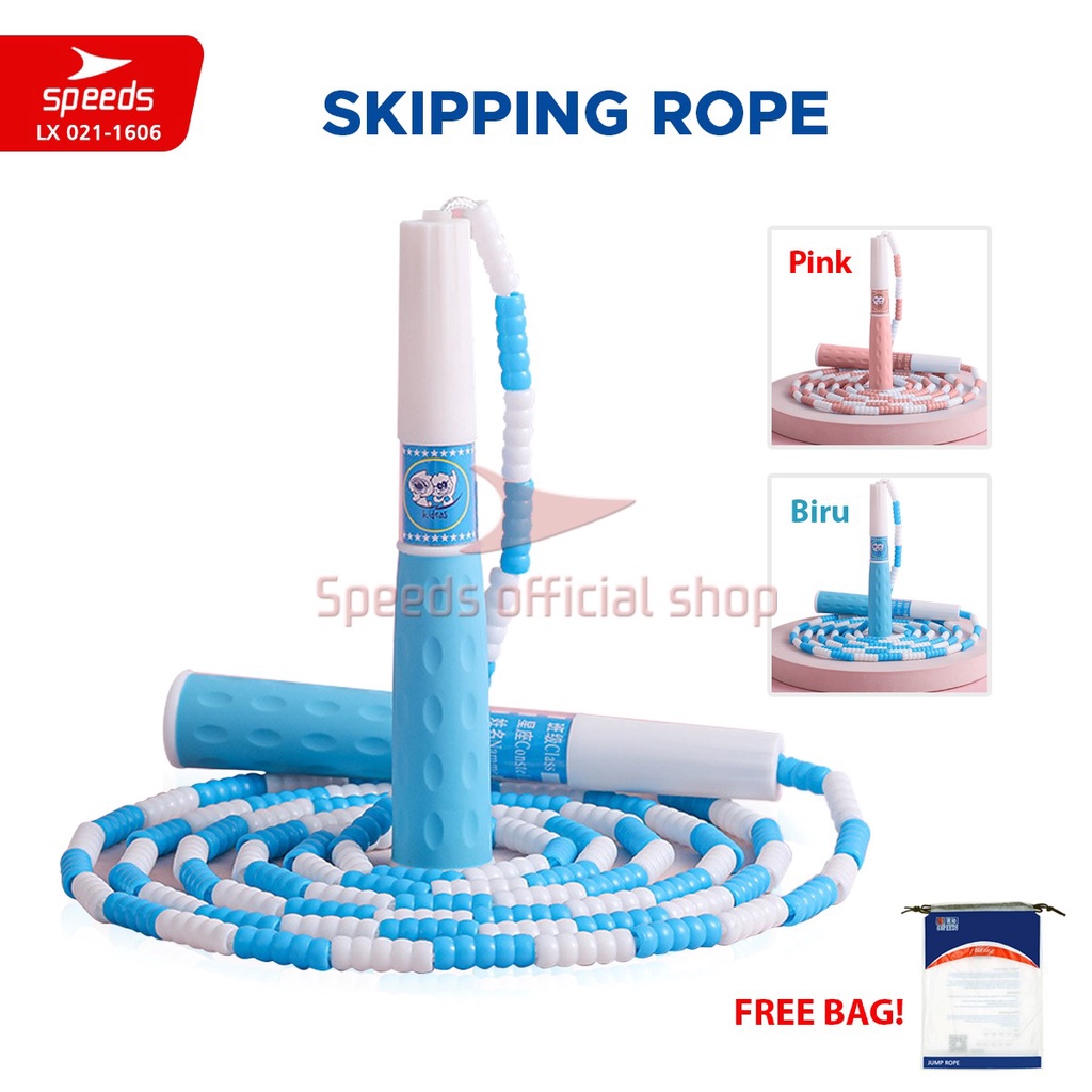 SPEEDS SKIPPING LOMPAT TALI JUMP ROPE BERKUALITAS TERMURAH TERLARIS BARANG 021-1606