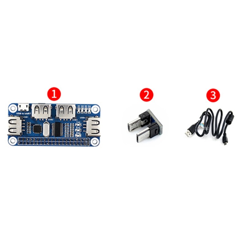 Btsg Papan Ekspanding Topi HUB USB Untuk Raspberry Pi 4B/3B+/ 3B/2B/Zero/Zero Untuk W/Zero W