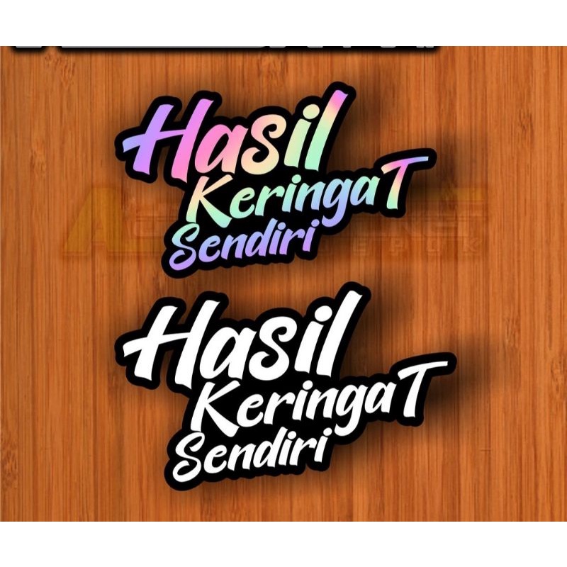 stiker cutting hasil keringat sendiri