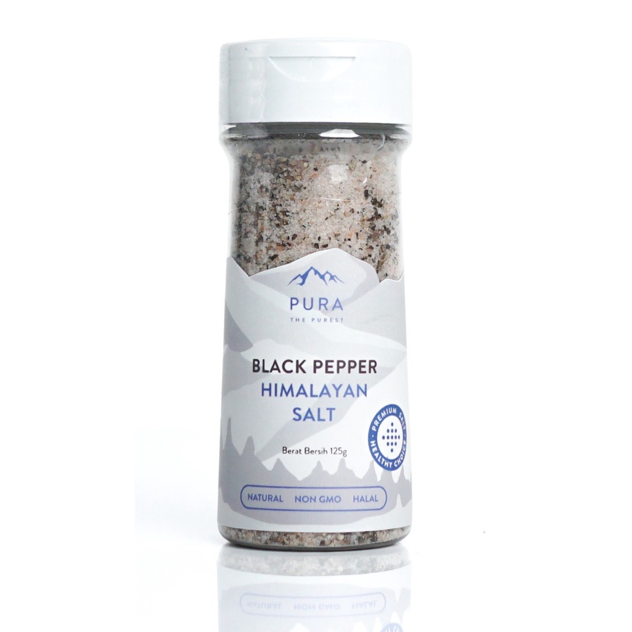 Garam Himalaya Organic Alami Pura Himalayan Salt Garlic And Pepper Garam Natural 125gr