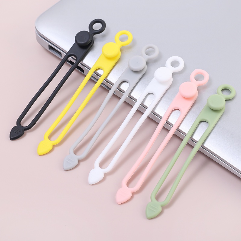 Headphone Cable Winder Cable Tie Strap Alat Penyimpanan Kabel Data Love Silicone Cable Management Aksesoris Penyimpanan Telepon Serbaguna