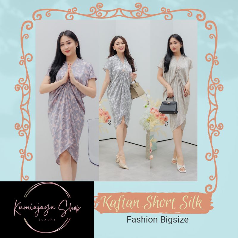 kaftan pendek sutera premium/baju lebaran2023/lebaran2023