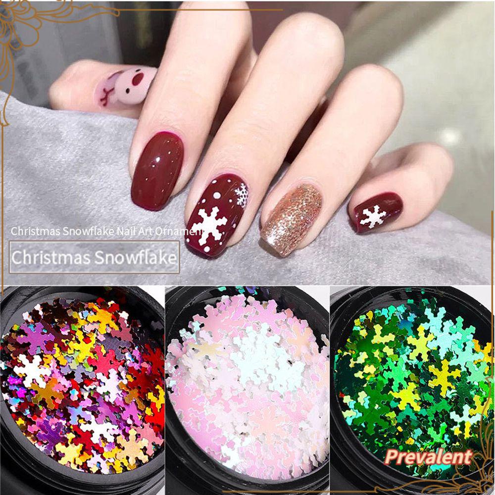 Preva 6pcs/set Paku Sequin Hologram Warna-Warni 3D Baru