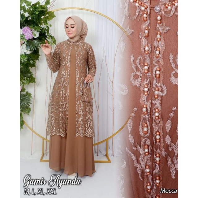 Yasmin Dress Bordir Payet Free Masker Original Butik