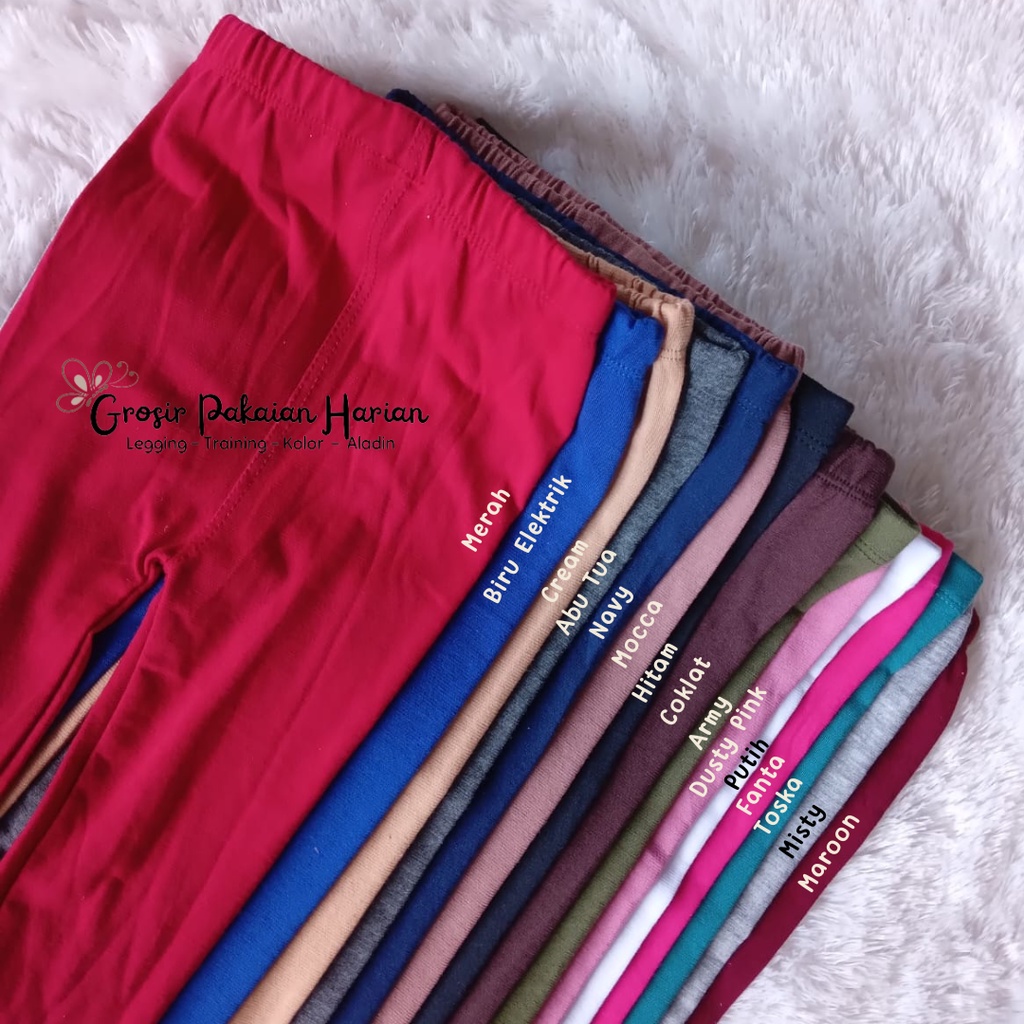 Legging Panjang Anak  Kaos Soft Rayon Usia  4 - 5 th