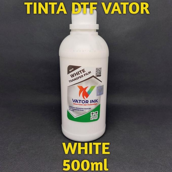 

DTF White Vator Ink 500ml Tinta Putih Sablon Tepung Pet Transfer Film