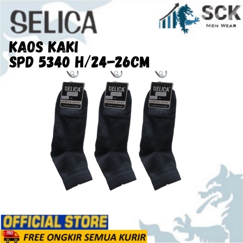 Kaos Kaki Sekolah Panjang SELICA SPD 5340 H 24-26 cm / Kaus Kaki SMP 5340H - sckmenwear GROSIR