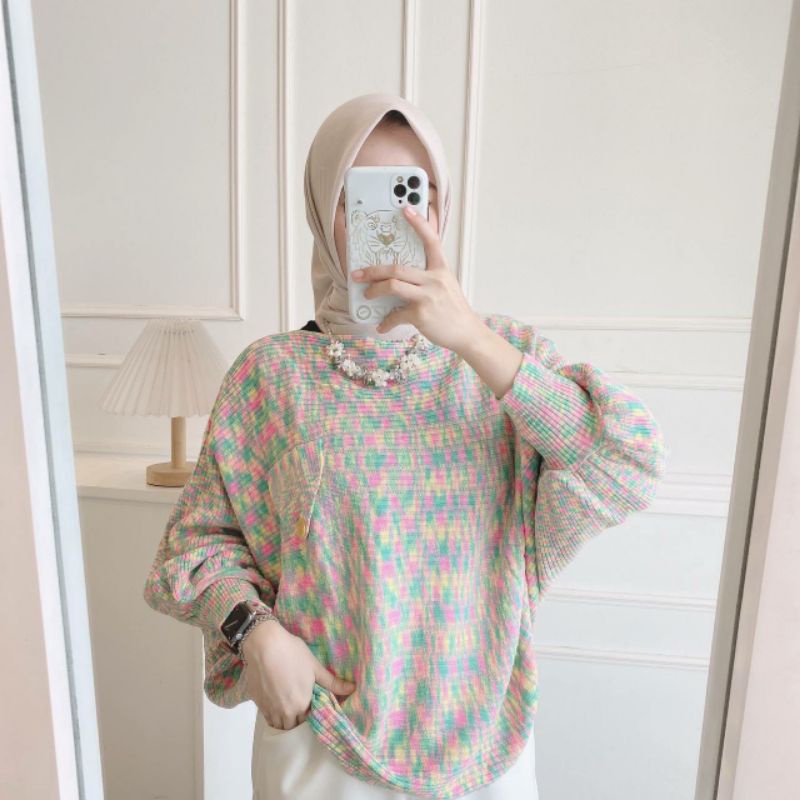 JIHAN BATWING PREMIUM KOREA STYLE MOTIF ABSTRAK